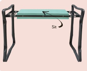 Opklapbaar kniel- en zitbankje